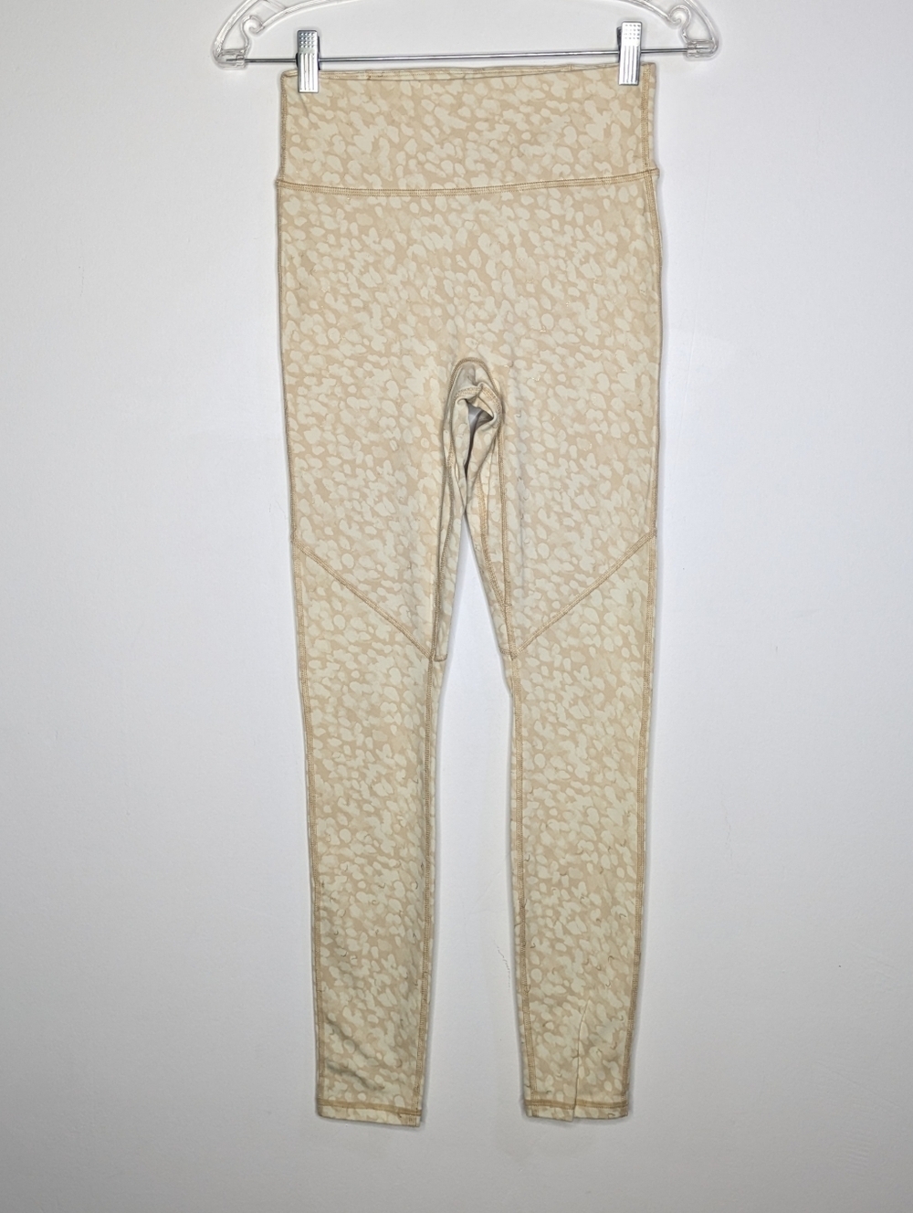 Fabletics Motion 365 Cream White Pull On Athletic Exercise Workout Legging S